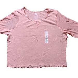 SO BRAND WOMENS JUNIOR PLUS SIZE "MOSCATO PINK" THERMAL TOP PLUS SIZE 3X